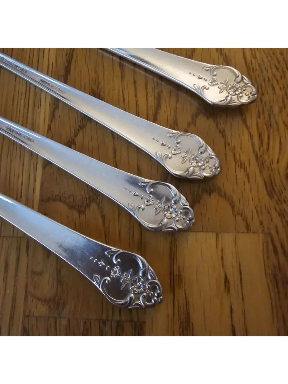 4 Rogers Plantation Silverplate Dinner Forks 7-1/2